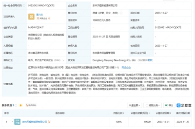 中国天楹投资成立新公司 业务含海洋工程装备制造